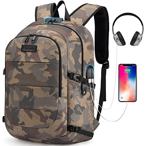 Tzowla Travel Laptop Backpack Water Resistant Anti-Theft Bag with USB Charging Port and Lock 15.6 Inch Computer Business Backpacks for Women Men Gift,Bookbag Casual Daypack - Image 1