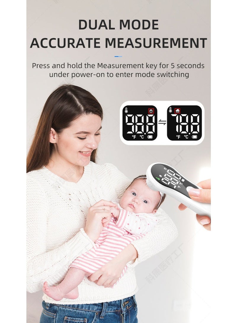 RUKYU Smart Infrared Forehead Thermometer for Adults And Kids, Handheld Home Smart Thermometer, ℃/℉ Switchable, 3-Color Indicator, Fever Warning, 1s Fast Reading, Automatic Shutdown - Image 4