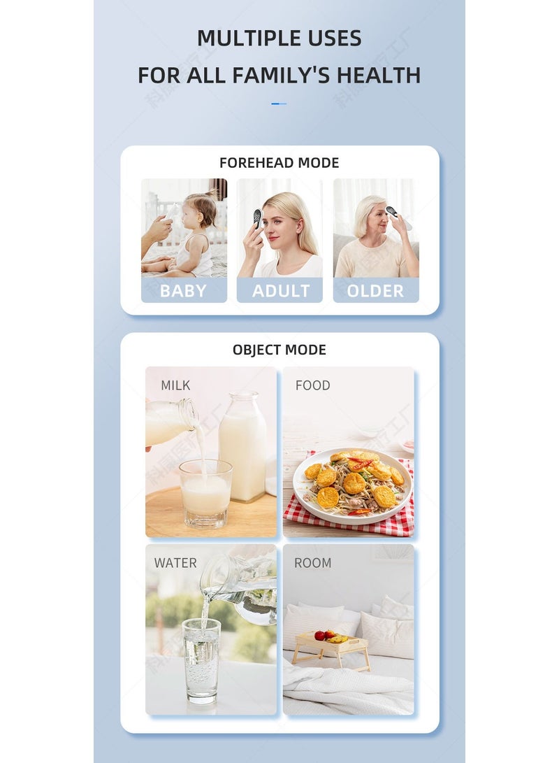 RUKYU Smart Infrared Forehead Thermometer for Adults And Kids, Handheld Home Smart Thermometer, ℃/℉ Switchable, 3-Color Indicator, Fever Warning, 1s Fast Reading, Automatic Shutdown - Image 5