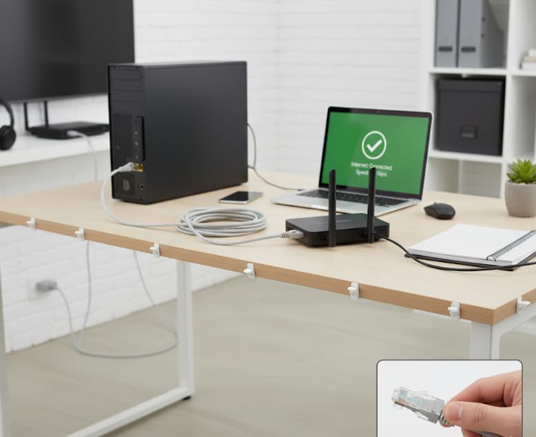 SNAPPSY 50 m Category 5e Copper-Clad Aluminum Network Cable | High-Speed, Low-Interference LAN Wire for Stable Home & Office Broadband Connectivity - Image 3