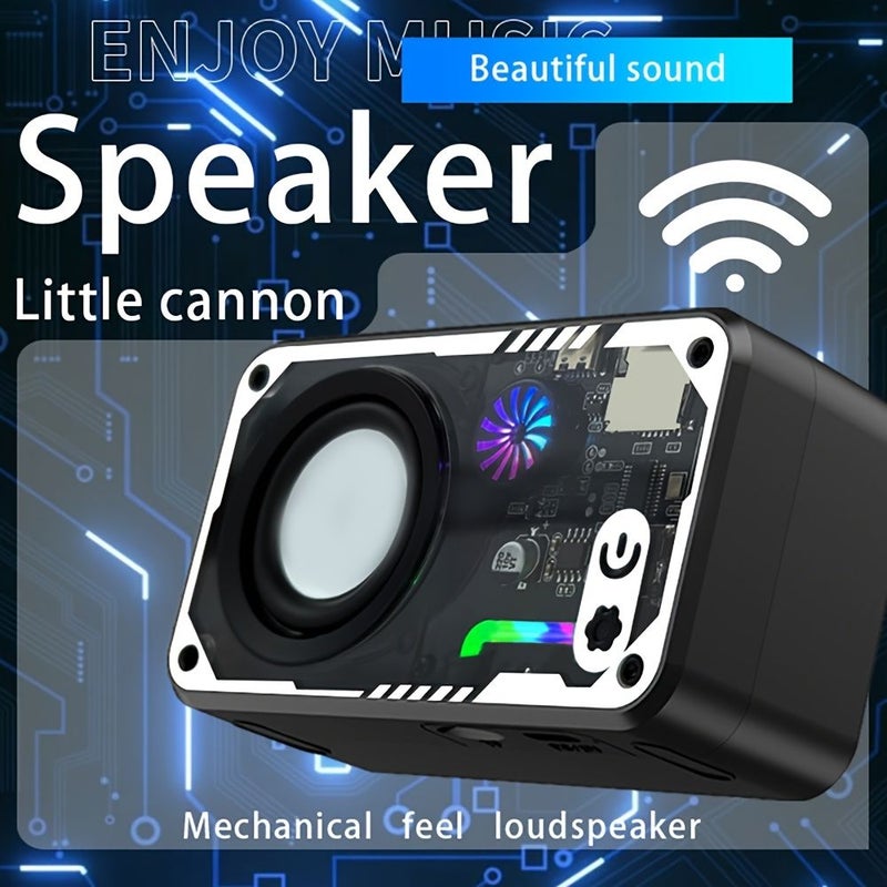 Black Mechanical Style Wireless Portable Speaker Mini Cool Speaker - Image 1
