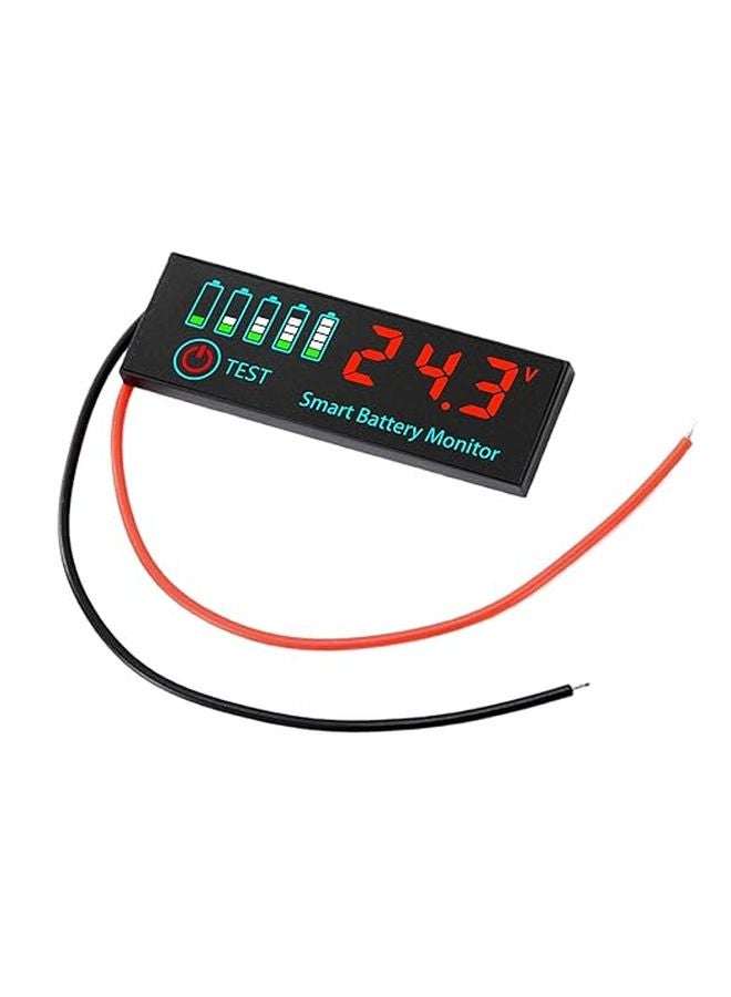 Red LED Display Battery Voltage Capacity Meter For Automotive Circuits Easy Installation - Image 1
