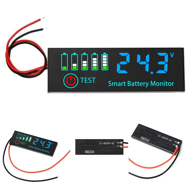 Red LED Display Battery Voltage Capacity Meter For Automotive Circuits Easy Installation - Image 3