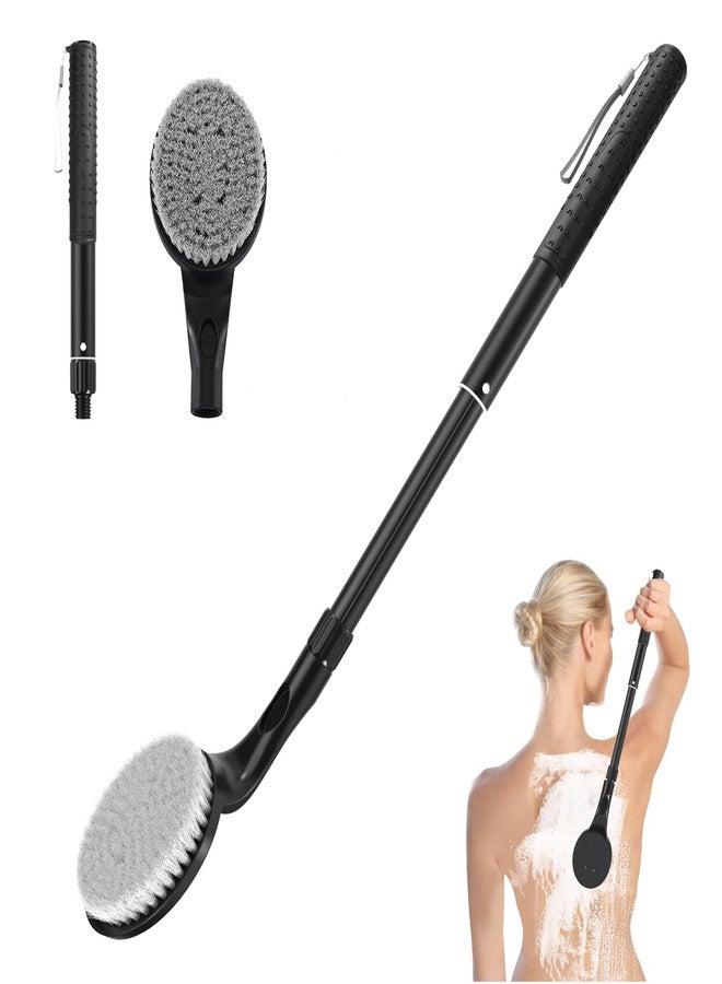 Gobiteli Back Scrubber for Shower,25" Long Handle Shower Brush for Body Exfoliator and Deep Clean,Back Washer for Shower for Men,Women and Elderly - Image 1