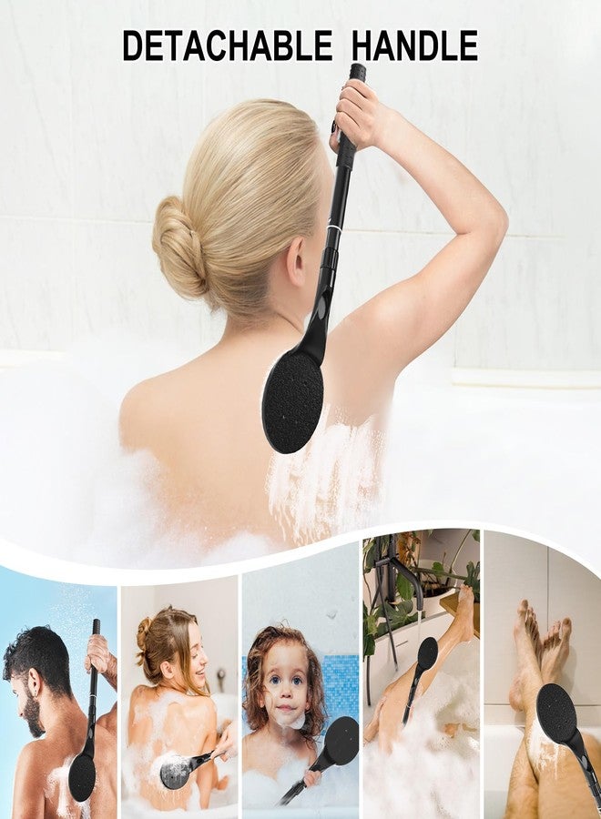 Gobiteli Back Scrubber for Shower,25" Long Handle Shower Brush for Body Exfoliator and Deep Clean,Back Washer for Shower for Men,Women and Elderly - Image 4