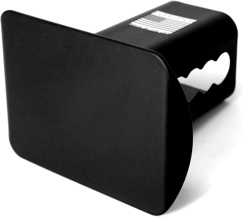 Blank Metal Hitch Cover Fits 2 Receiver Black 3x4