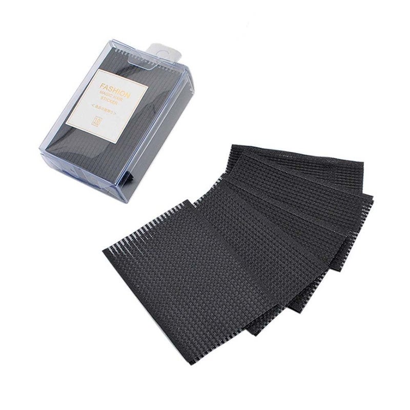 Calsgkspray 10PCS Black Magic Bangs Hair Pad Plastic Paste Posts Square Hair Pad Hair Styling Tool Barber Acessories Hair Holder Barber Grippers Clips and Barrettes - Image 1