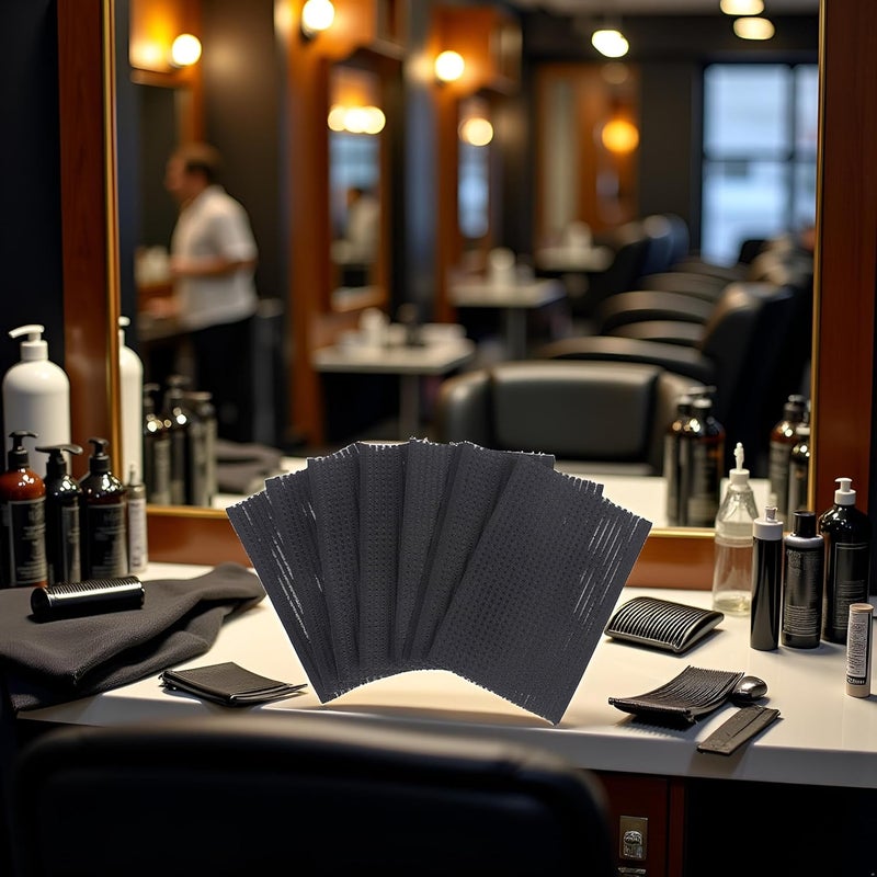 Calsgkspray 10PCS Black Magic Bangs Hair Pad Plastic Paste Posts Square Hair Pad Hair Styling Tool Barber Acessories Hair Holder Barber Grippers Clips and Barrettes - Image 4