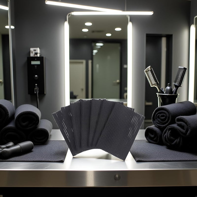 Calsgkspray 10PCS Black Magic Bangs Hair Pad Plastic Paste Posts Square Hair Pad Hair Styling Tool Barber Acessories Hair Holder Barber Grippers Clips and Barrettes - Image 3