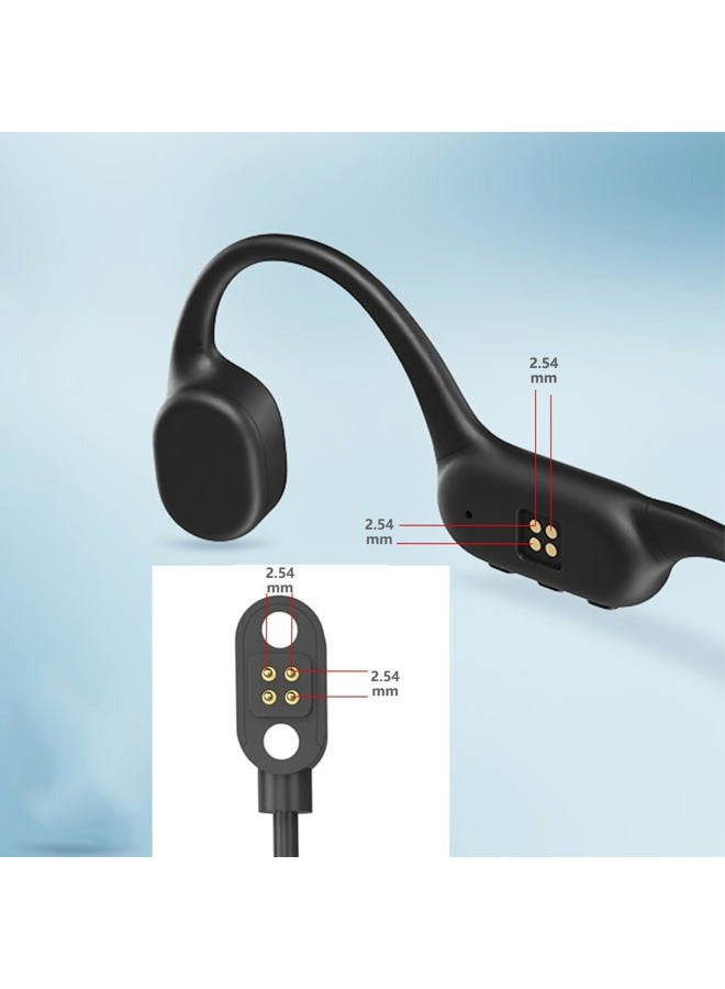VBANU 4 pin Charging Cable, Magnetic Bone Conduction Headphone Charger Cord, Fit for YUANS X18Pro/X18/X7, Xiaoyou X7/Y6/Y9, NANK Runner Pro, Black, 1 Pack - Image 4