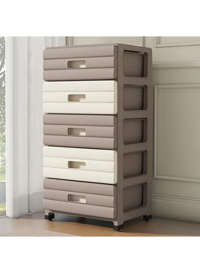 Five Layer Grizzly Plastic Storage Cabinet Organizer Durable Polypropylene Smooth Sliding Drawers - Image 1