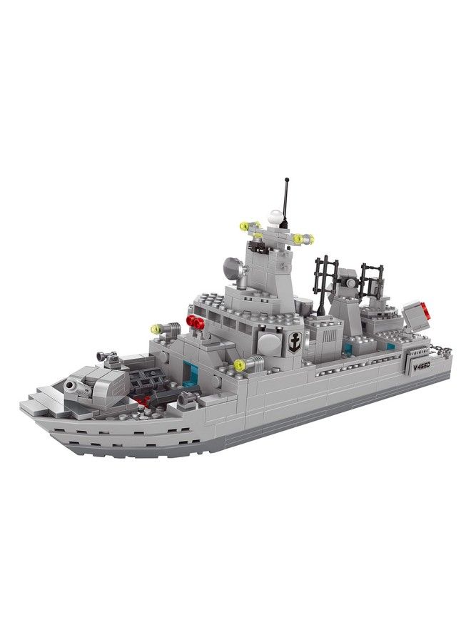 Apostrophe Games Navy Destroyer Building Block Set 528 Pieces Building Block Set For Kids And Adults Compatible With All Building Bricks - Image 4