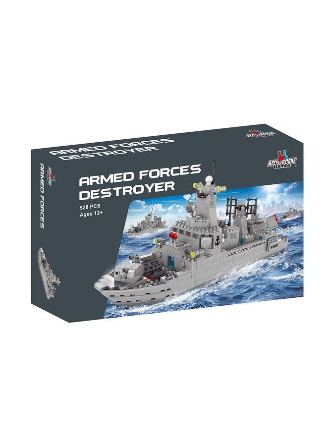 Apostrophe Games Navy Destroyer Building Block Set 528 Pieces Building Block Set For Kids And Adults Compatible With All Building Bricks - Image 3