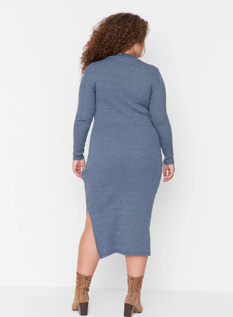 Trendyol Curve Ribbed Knit Dress
