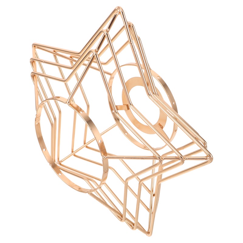 Cover: E27 Metal Lamp Shade Wire Cage Light Cage - Vintage Lampshade Frame Star Shape for Ceiling Living Room Farmhouse Decor - Image 4