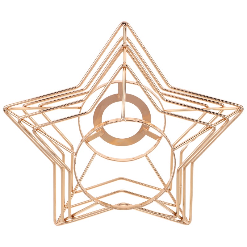 Cover: E27 Metal Lamp Shade Wire Cage Light Cage - Vintage Lampshade Frame Star Shape for Ceiling Living Room Farmhouse Decor - Image 5