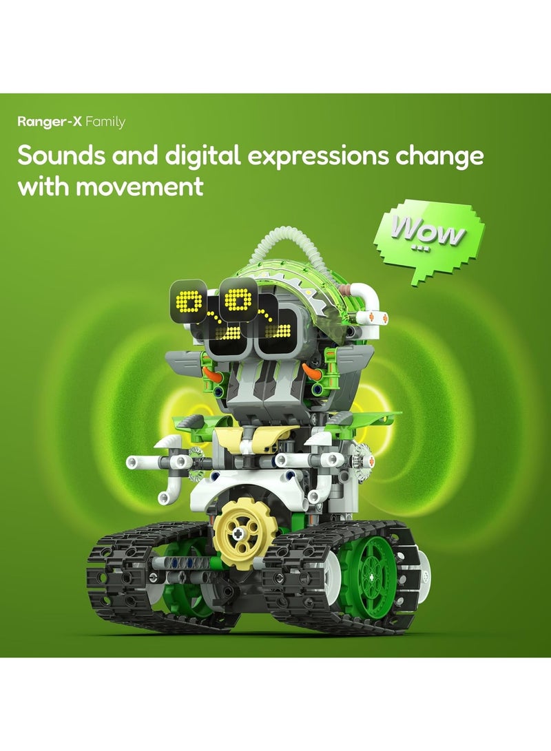 عام مجموعة أدوات بناء الروبوتات STEM، ألعاب روبوتات يتم التحكم فيها عن بُعد وتطبيقاتها للأطفال، مجموعة تقنية 3 في 1 (روبوت/حلزون/جرافة)، ألعاب تعليمية للأولاد والبنات من سن 8 سنوات فأكثر - Image 4