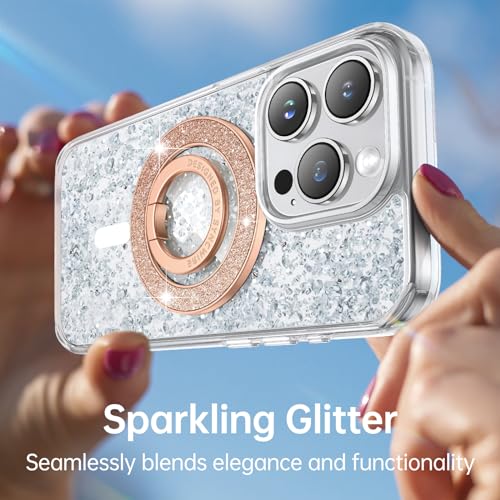 Syncwire Magnetic Phone Grip for MagSafe, Sparkle Ring Holder, Rotatable Kickstand Bling Ring Stand Removable MagSafe Accessories for iPhone 17 Pro Max 16 15 14 13, Android, Samsung etc. - Image 3