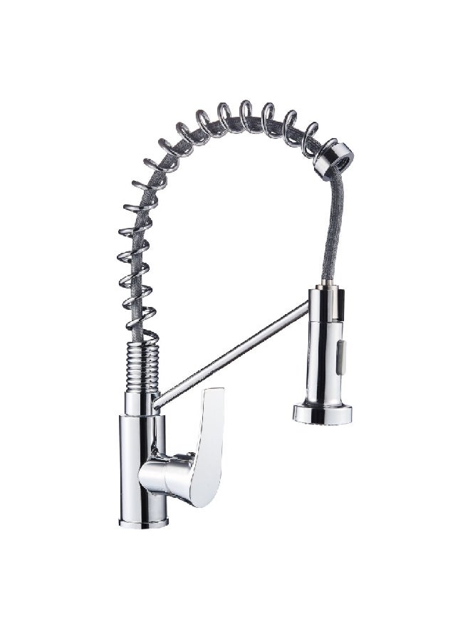 DIME Durable Elegant and Modern Design Pull-Out Kitchen Mixer Chrome 37 x 8 x 63 cm DM-70110