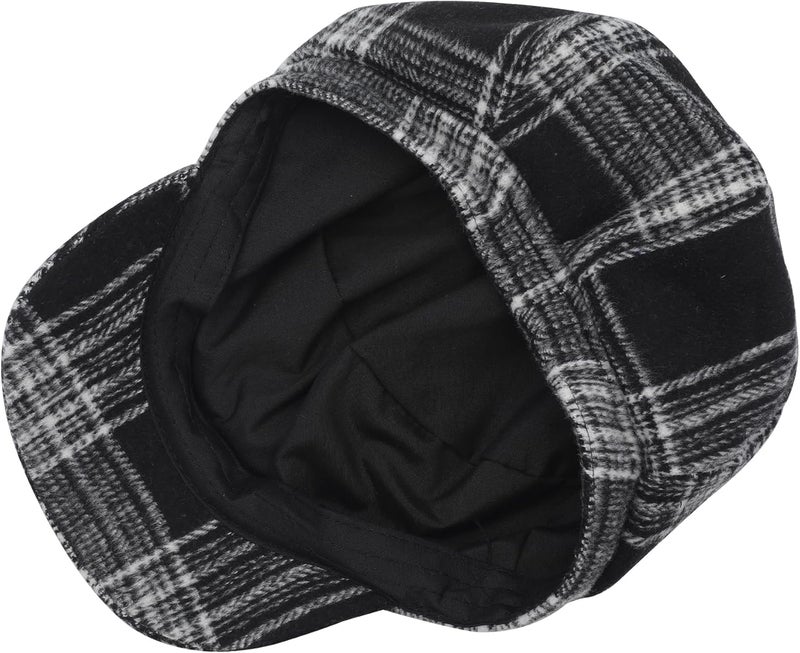 ZLYC Womens Classic Newsboy Caps Visor 8 Panel Gatsby Cabbie Hat - Image 5