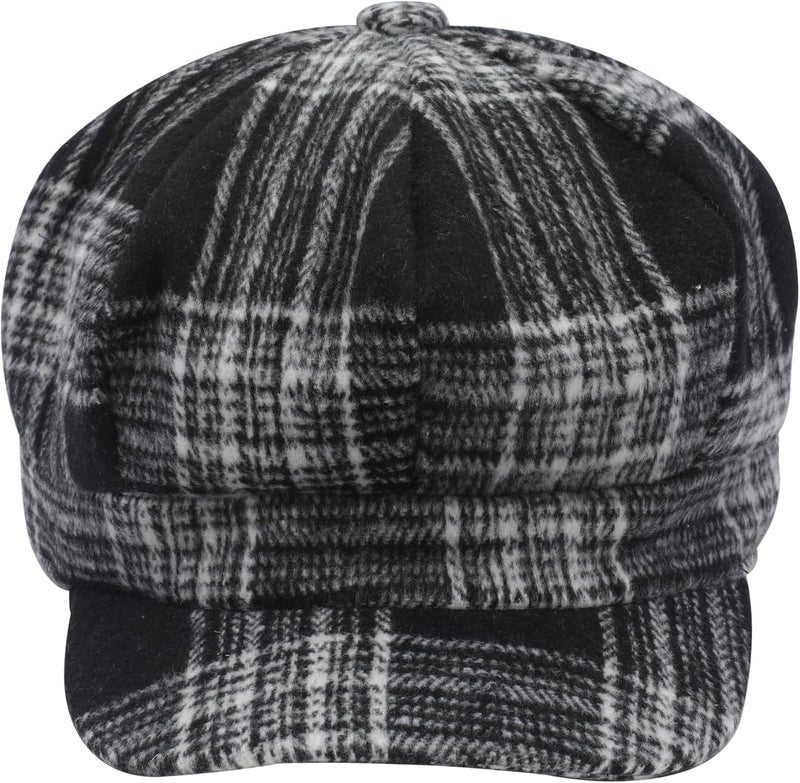 ZLYC Womens Classic Newsboy Caps Visor 8 Panel Gatsby Cabbie Hat - Image 4