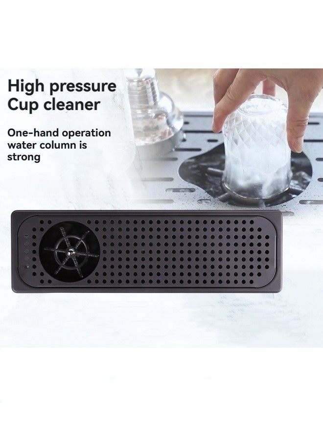 M MIAOYAN Cup rinser, coaster, coffee bar cup washer, 304 stainless steel drain tray, drip tray, hose cleaning equipment, coffee shop bar cup rinser - Image 1