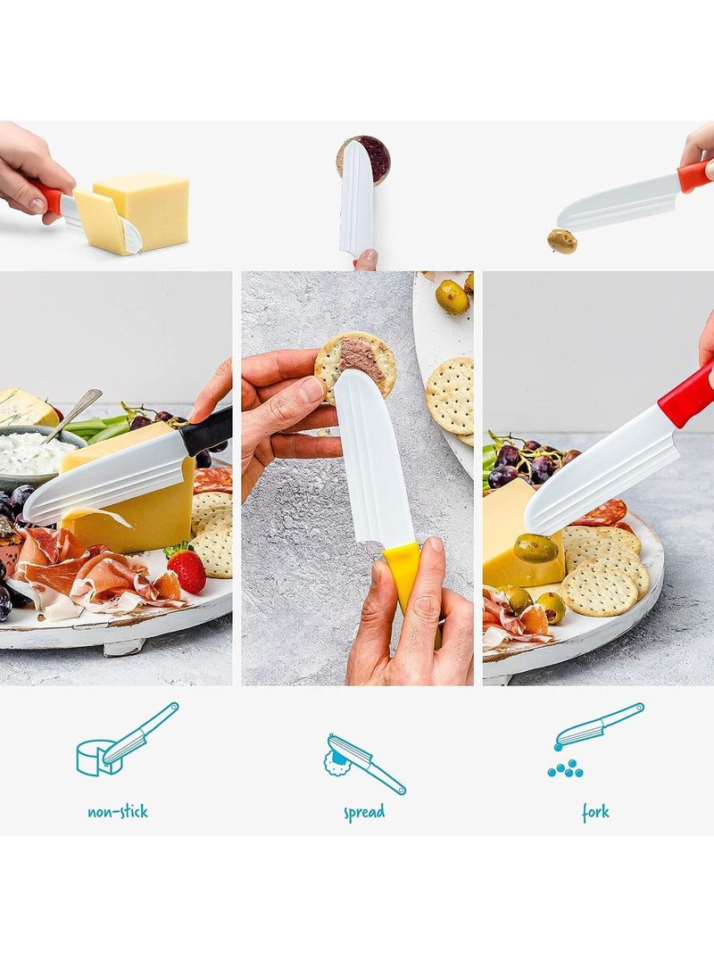 Dreamfarm - Knibble Lite - Cheese Knife Forks Nibbles, Red - Image 1