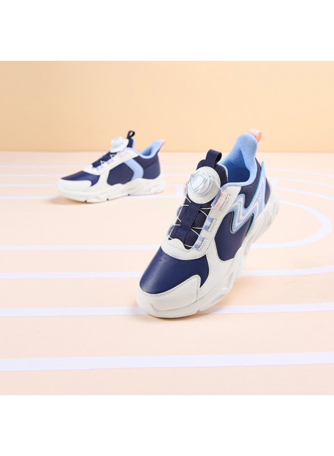 Hot Knob-buckle Sneakers】 Comfortable Sports Shoes For Boys And Girls, Spring And Autumn Styles For Mid-to-large Size Children - Image 5