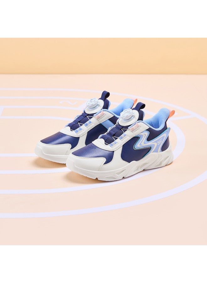 Hot Knob-buckle Sneakers】 Comfortable Sports Shoes For Boys And Girls, Spring And Autumn Styles For Mid-to-large Size Children - Image 2