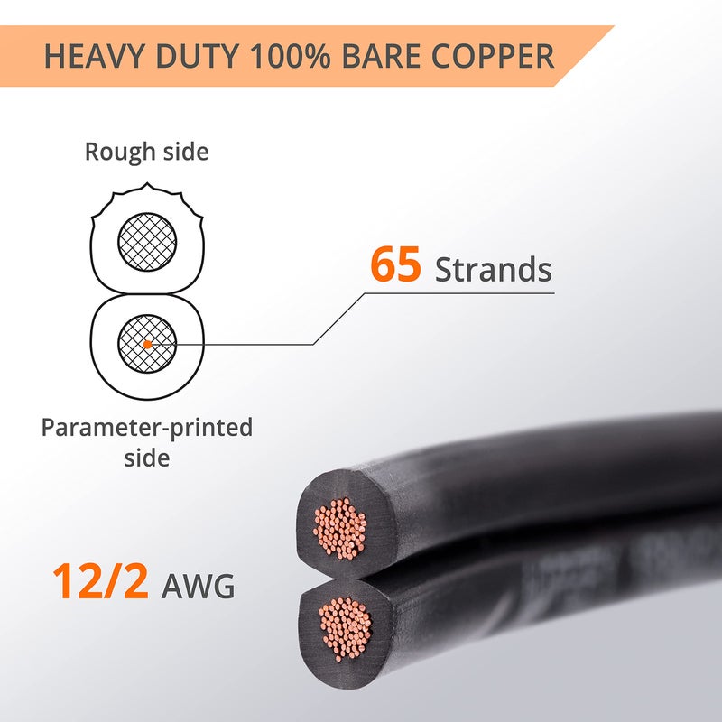 Wirefy 12/2 Low Voltage Landscape Wire 250 ft | Low Voltage Landscape Lighting Wire | Pure Copper | Outdoor Direct Burial | 12-Gauge 2-Conductor 250 Feet - Image 2