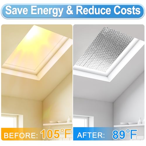 ToLanbbt Garage Door Insulation Kit - 16P Double Bubble Window Heat Panels, 6MM 20.5"x54" Reflective Aluminum Foil Summer/Winter Barrier Sheets With Adhesive 120 Tapes for Garage Attic Wall - Image 5