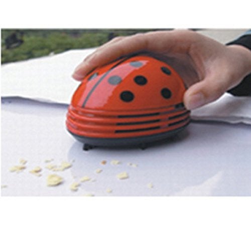 Honbay Ladybug Shaped Portable Corner Desk Vacuum Cleaner Mini Cute Vacuum Cleaner Dust Sweeper - Image 4