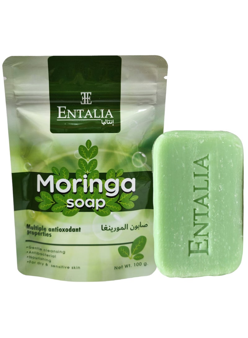 إنتاليا صابون المورينغا التيلندي لتطهير وتلطيف البشرة الجافة والحساسة مغذي ومضاد للجراثيم 100جرام - Image 4