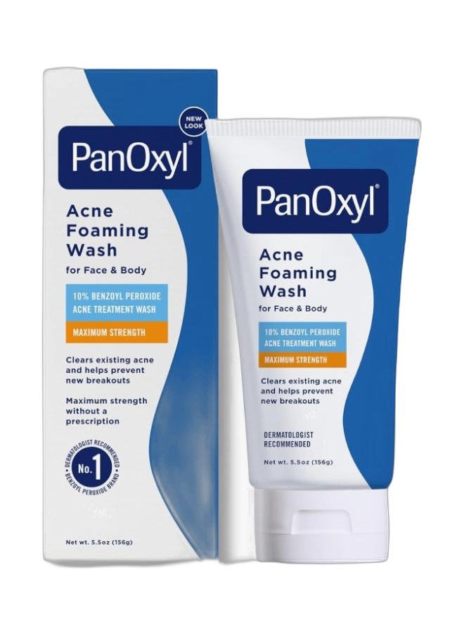 PanOxyl Acne Foaming Wash, Peroxide 10% Maximum Strength 5.5 Oz  + Overnight Spot Patches, Hydrocolloid Patch 40 Counts Packaging May Vary  - Image 1
