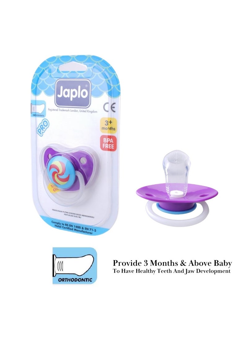 جابلو لهاية سيليكون خالية من مادة BPA مع غطاء ومقبض متوهج ليلي لتقويم الاسنان - Image 1