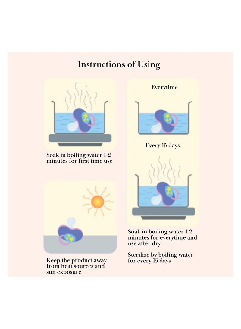 جابلو لهاية سيليكون خالية من مادة BPA مع غطاء ومقبض متوهج ليلي لتقويم الاسنان - Image 4