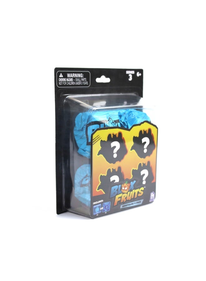Blox Fruits Surprise Mini Figure 4-in-1 Pack Series 3, Assorted 1 Piece (Style & Color May Vary) | DLC Code Included! | Collectible Figures | Mystery Figures | Perfect for Kids, Gamers and Collectors. - Image 1