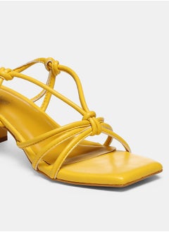 GNIST Tie Up Knot Strap Block Heel Sandals by Styli  - Image 3