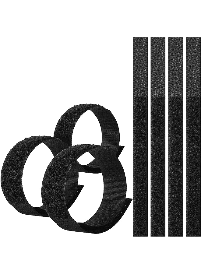 PROMASS Ties, Cable Straps, Computer Cable Management, Cable Management, Ties for Cables, Cable Organizers, Straps for Cables, Computer Cable Organizer, Cord Ties, 8inch, 30 pcs (Black) - Image 1