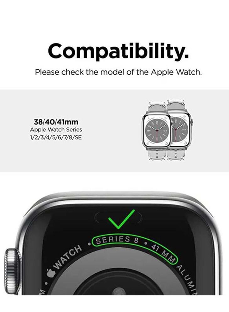 Elago Clear Band for Apple Watch Series 8/7 (41mm), Series 6/SE/5/4 (40mm) and 3/2/1 (38mm) - Clear - Image 2