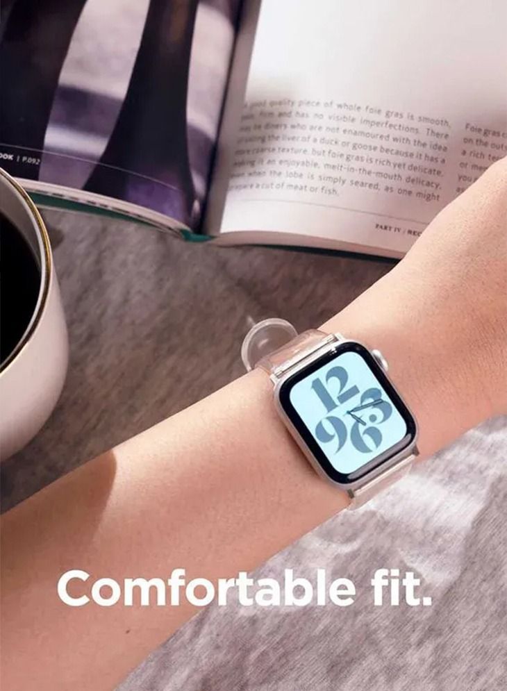 Elago Clear Band for Apple Watch Series 8/7 (41mm), Series 6/SE/5/4 (40mm) and 3/2/1 (38mm) - Clear - Image 5