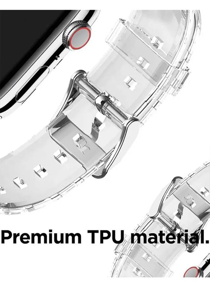 Elago Clear Band for Apple Watch Series 8/7 (41mm), Series 6/SE/5/4 (40mm) and 3/2/1 (38mm) - Clear - Image 4