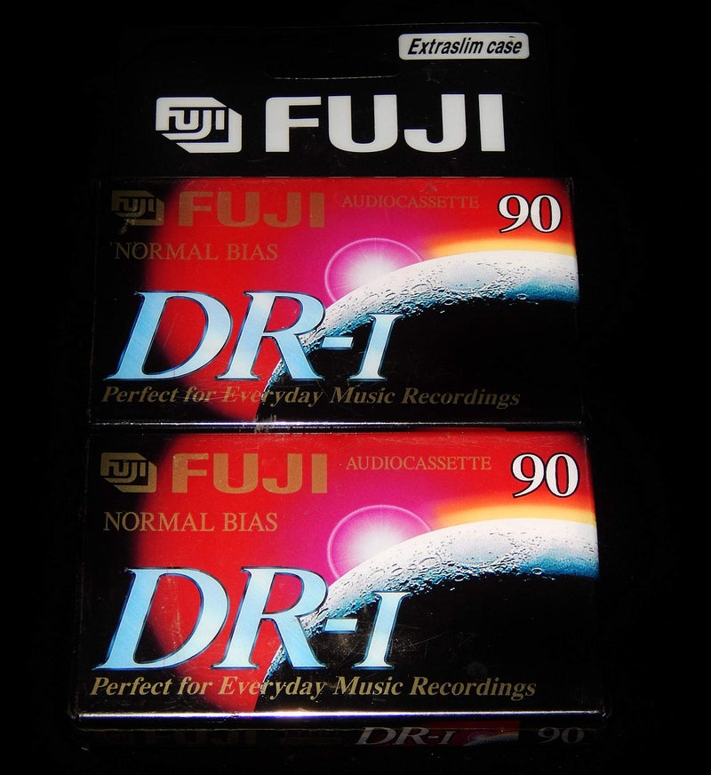 FUJIFILM Fuji Dri90 Blank Audio Cassette 2pk Extraslim Case - Image 1