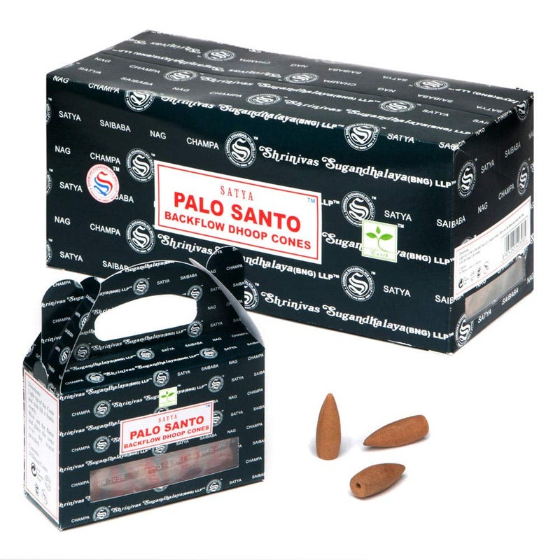 6pc Display  Satya Backflow Cones  24pc BoxPalo Santo