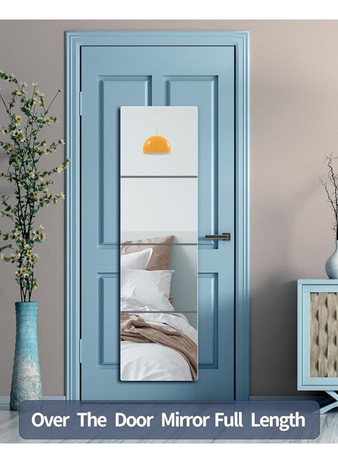 Wall Mounted Mirror Full Length Mirror Full Body Mirror for Bedroom, Self-Adhesive High-Definition Mirrors Dressing Mirror Makeup Mirror for Living Room Bedroom Dormitory（4PCS 22*22CM） - Image 5