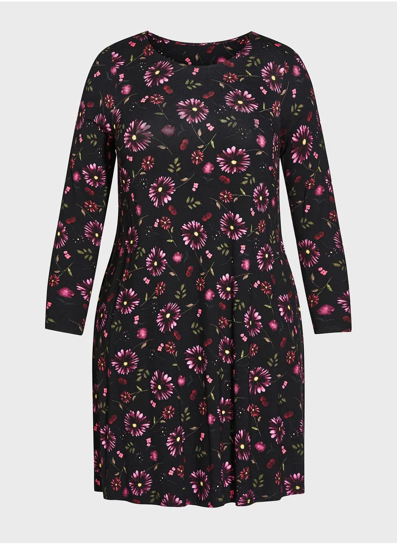 Avenue Floral Print Swing Dress