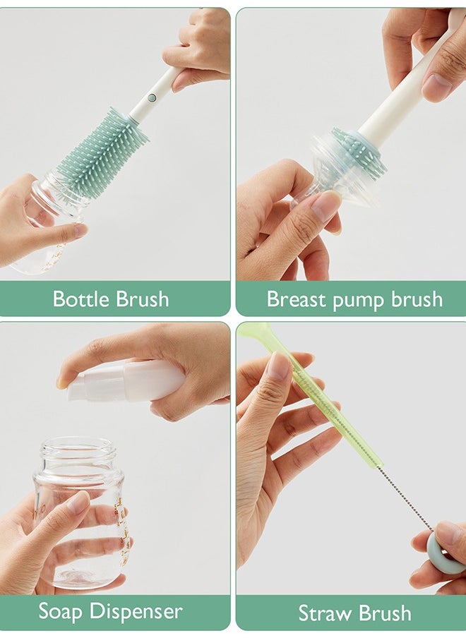 Momcozy - 7 In 1 Travel Baby Bottle Cleaning And Drying Racks Set - Image 1