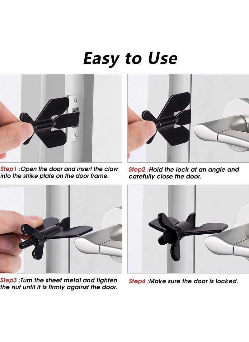 Y&D Portable Door Lock, Home Security Locker Travel Lockdown Locks for Additional Safety and Privacy Devices Traveling Hotel Apartment College  - Image 3