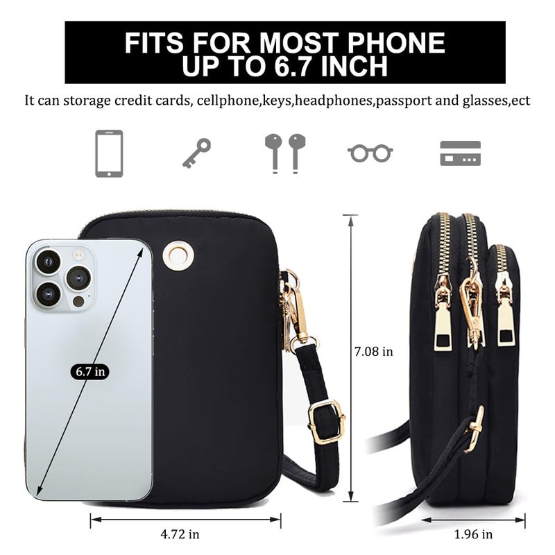 JANKS Small Crossbody Bag for Women Mini Cell Phone Bag Travel Pouch Wallet Purses Adjustable Over Shoulder Strap - Image 3
