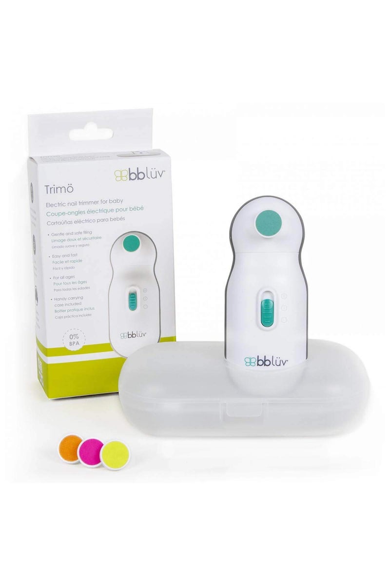 bblÃ¼v - TrimÃ¶ - Baby Nail Trimmer Electric - Baby Nail File for Newborn and Toddler (0 to 12 Months+), Gentle and Quiet Fingernail and Toenail Clippers, Original Trimo Kit (Pack of 1) - Image 1